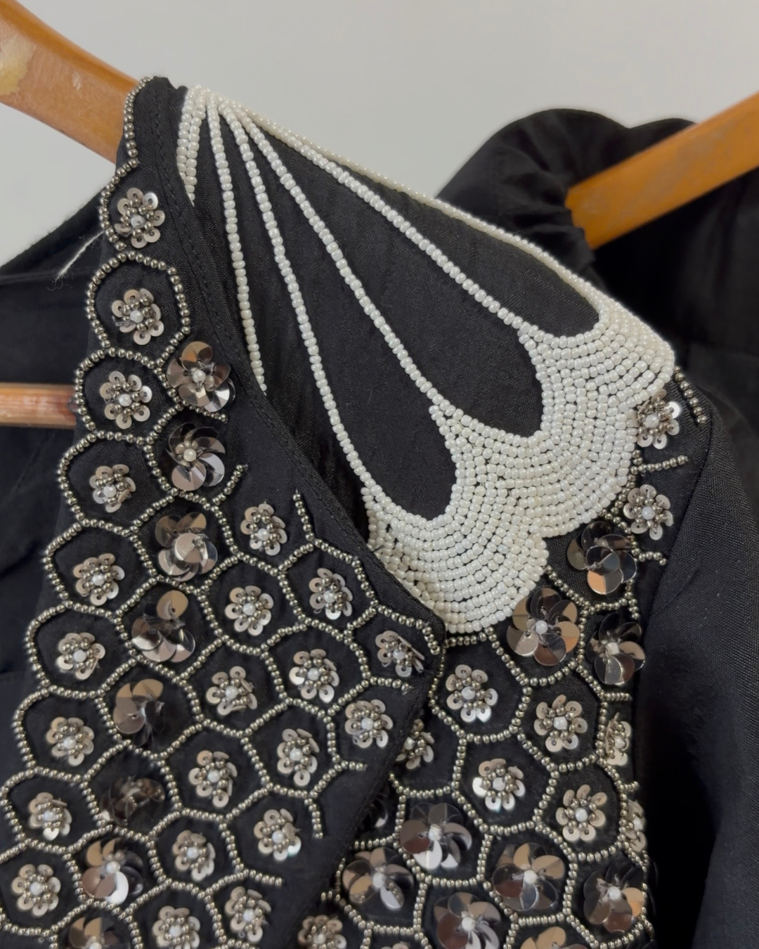 Charcoal Grey Indo-Western Drape Skirt Set